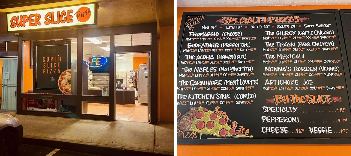 Super Slice Pizza Menu