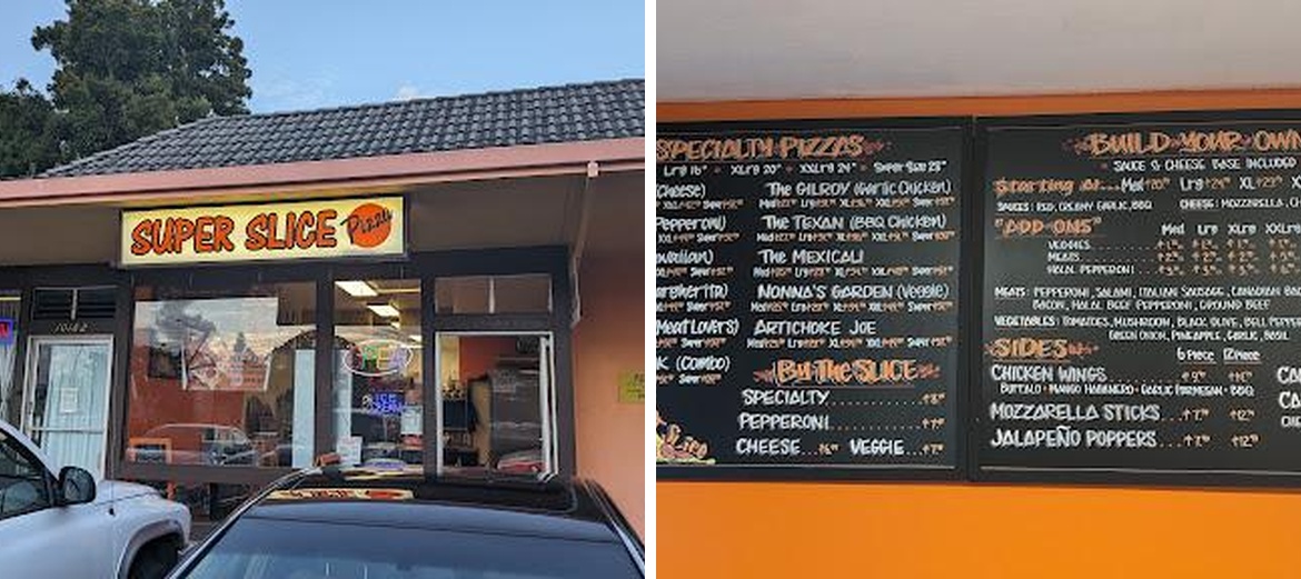 Super Slice Pizza Menu